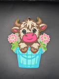 Cutie cow in bucket