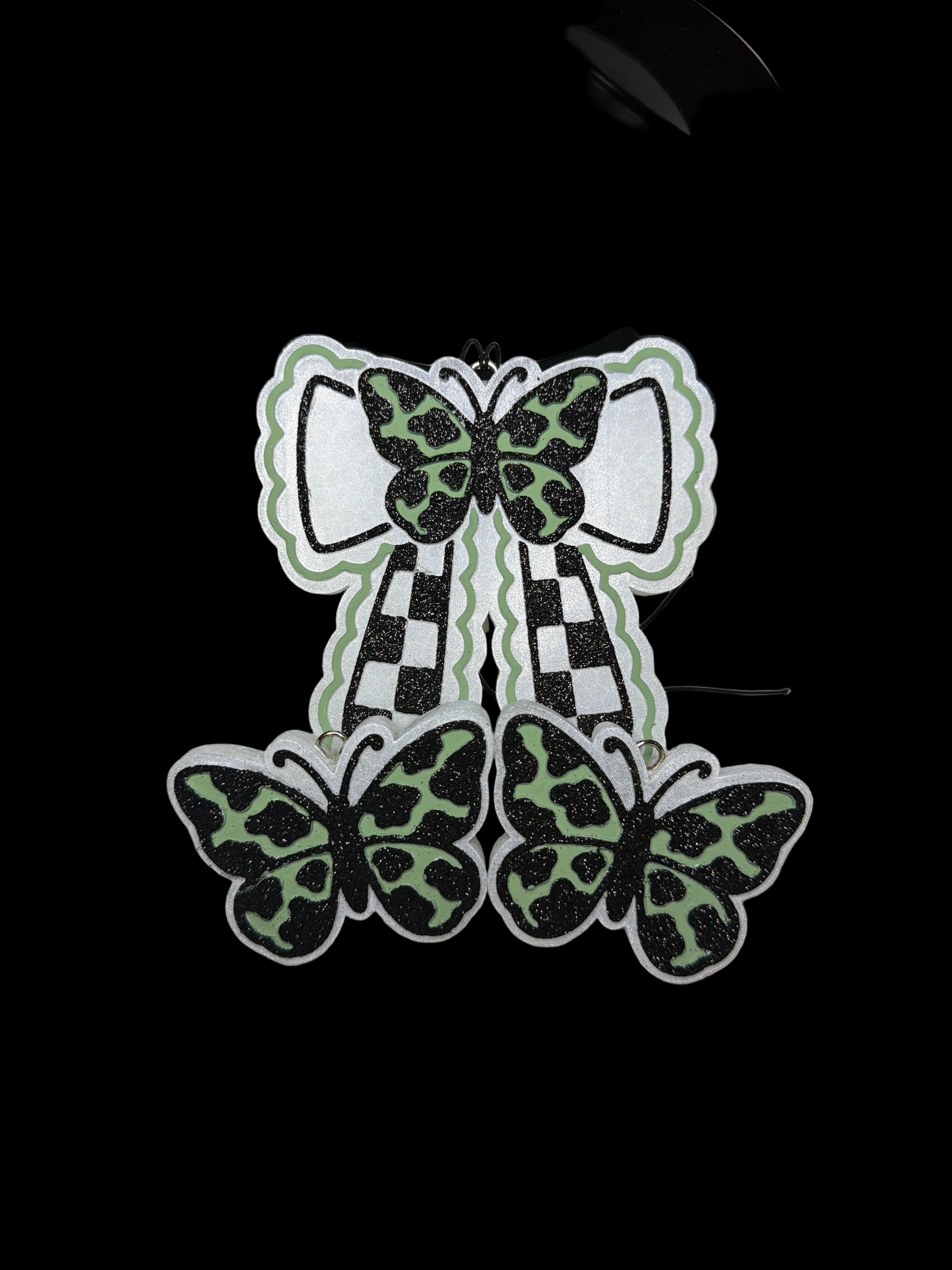 Cow print butterfly set