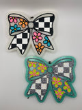 Flower Checkered Bow