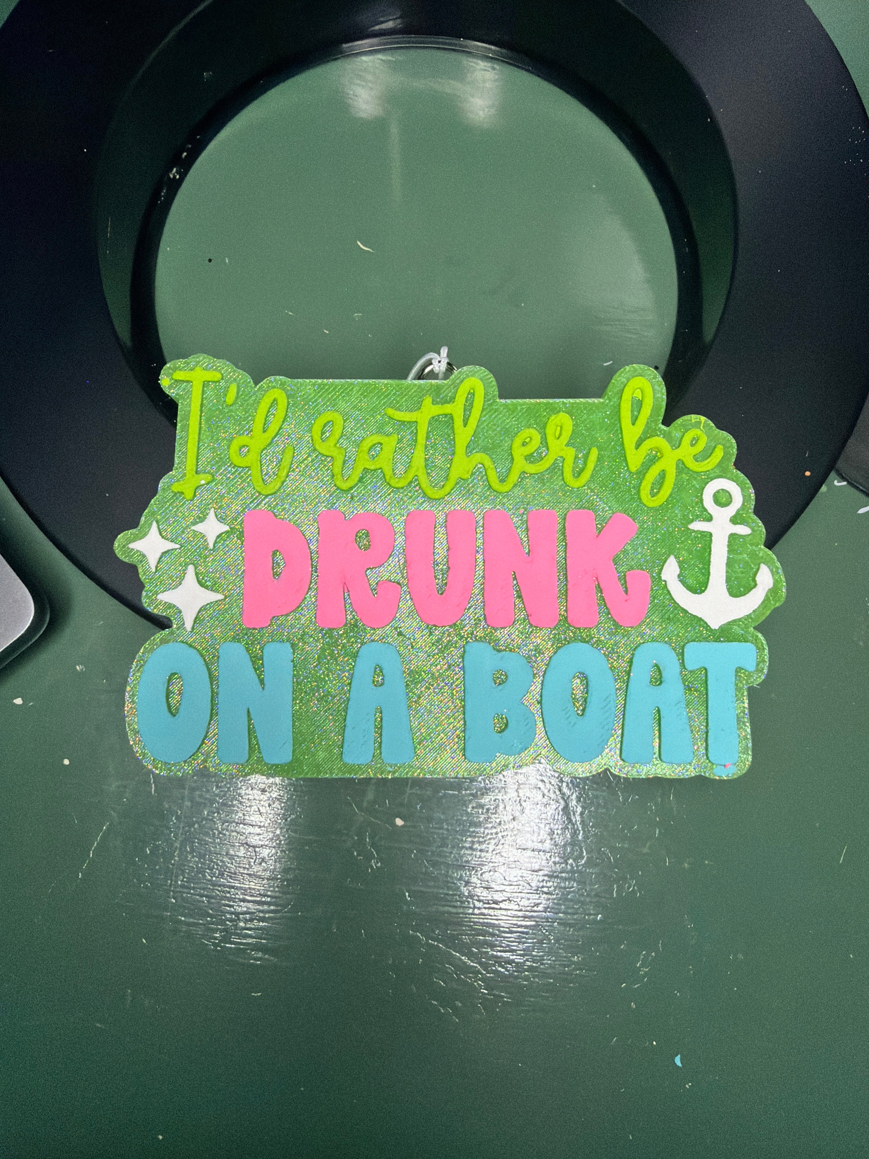 Drunk on a boat